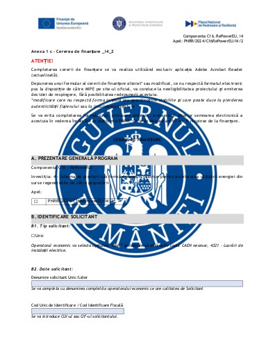 2  Anexa 1   Cerere de finantare I4 I4 2 corrigendum 2
