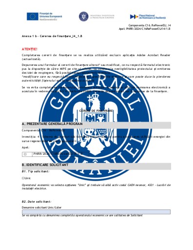 2  Anexa 1   Cerere de finantare I4 4 1 B  corrigendum 2