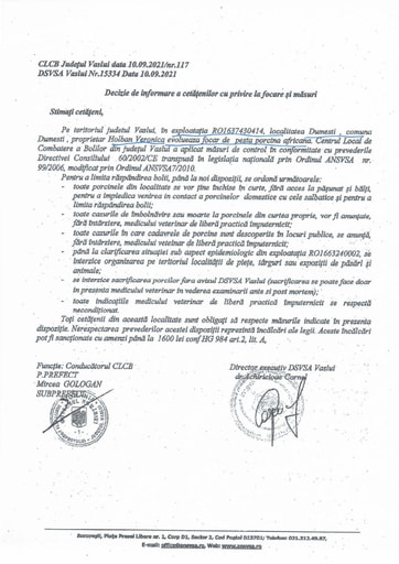 Decizie de informare a cetatenilor
